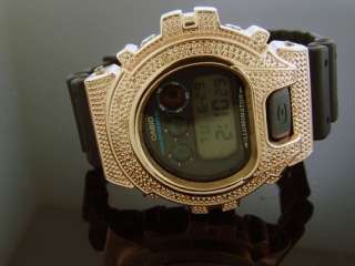 Shock 0.15CT Diamond Black Face Watch 6900 Rose Gold case  