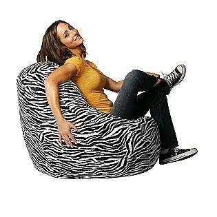 Zebra Velvet Bean Bag Chair Skin/Cover  Bean Bag Factory For the Home 