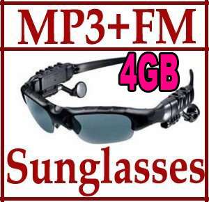  Player+FM Radio 4GB Headset Sunglasses Sun Glass  