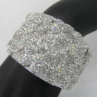 Elegant Bracelet Bangle Cuff W swarovski crystal B191  