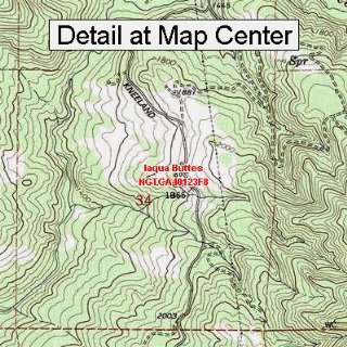  USGS Topographic Quadrangle Map   Iaqua Buttes, California 