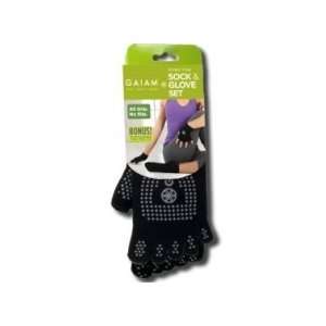Gaiam Grippy Yoga Sock and Glove Set 