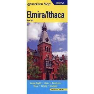   American Map 611597 Elmira And Ithaca NY Street Map