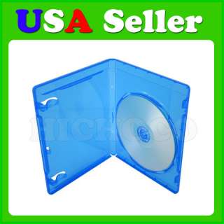 Single Blue Case For Blu Ray DVD CD Disc Movie Box  