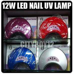 12W PRO LED UV CURING LAMP Nail GEL Polish Dryer Timer  