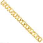 FindingKing 10K Gold Triple Link Charm Bracelet Jewelry 7