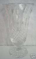 Waterford Cut Crystal Vase Happy Birthday 6 7/8 Footed  