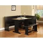 Linon Bradford Breakfast Nook in Black