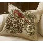 MDS Pinecone Bird Embroidered Pillow Cover