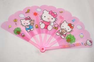 Hello Kitty Plastic Hand Fan (Pink)  