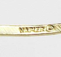 Vintage Napier Gold Tone Hinged Bangle Bracelet ~ in good 