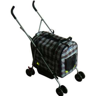   In 1 Red Plaid Pet Dog Stroller/Carrier/House/Car Seat 