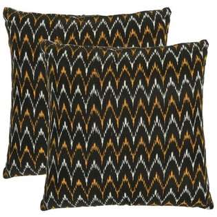   Deco Decorative Pillows in Black and Gold (Set of 2)   Size 18