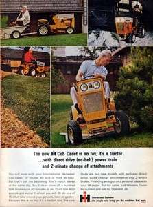 1964 International Cub Cadet Tractor Original Color Ad  