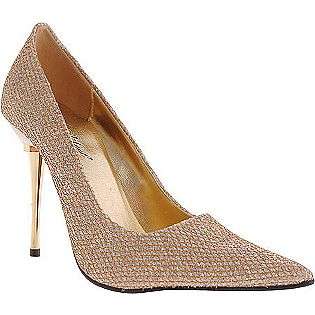 Womens Glitzee   Gold Glitter  Highest Heel Shoes Womens Dress 
