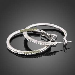 Fashion Swarovski crystal 18k Gold Gp earrings E12  