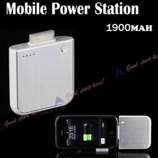   External Portable Mobile Battery Charger for iPhone 4G 3G iPod  
