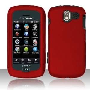    RED Hard Rubber Feel Plastic Case for Pantech Crux 