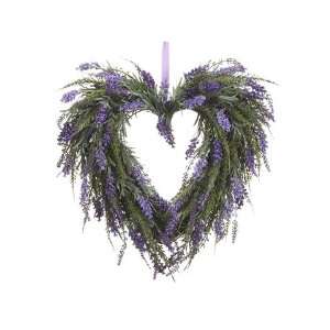  17 Heart Shaped Lavender Wreath Purple Lavender (Pack of 2 