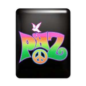  iPad Case Black Paz Spanish Peace with Dove and Peace 