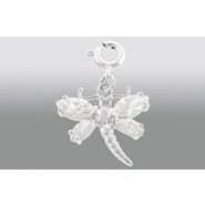 Tradition Charms Sterling Silver Butterfly Charm with Cubic Zirconia 