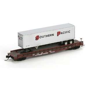   Athearn N RTR 53 GSC TOFC Flat w/40 Trailer, ATH17339 Toys & Games