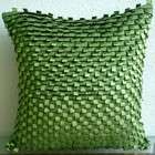 The HomeCentric Go Green   16x16 Inches Throw Pillow Covers   Suede 