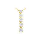 FineJewelryVault Diamond Journey Pendant  14K Yellow Gold   2.00 CT 