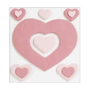  Jolees Confections Stickers Fondant Hearts; 3 Items/Order 