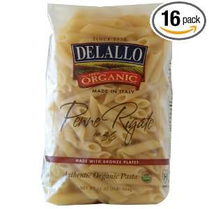 DeLallo Organic Penne Rigate #36, 16 Ounce Units (Pack of 16)  