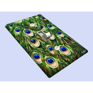 Peacock Feather Print Decorative Switchplate Cover
