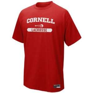   Nike Cornell Big Red Red Lacrosse Practice T shirt