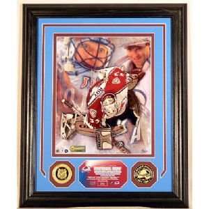  Patrick Roy Hall Of Fame Photo Mint W/Two 24Kt Gold Coins 