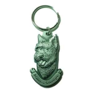   Miniature Schnauzer Key Chain Ring Made in the USA