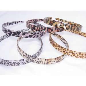   of 6 Leopard Animal Print Fashion Headbands Hair Accessories Beauty
