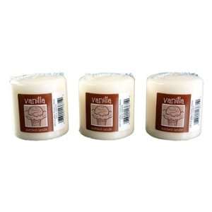  Vanilla scented Pillar Candles, 3