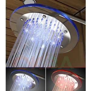  OKEBA 8 inch Rainfall Showerhead LED shower head with Build in LED 