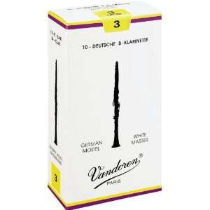  Vandoren CR163 Reed, Clarinet White Master 3 Musical Instruments