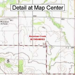 USGS Topographic Quadrangle Map   Rossman Creek, Wisconsin (Folded 