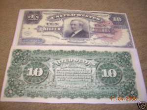 Replica $10 1886 Tombstone US Paper Money Currency Copy  