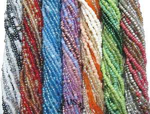 SEED BEAD MIX MULTI STRAND COLOR EFFECT SHAPE STYLE 10  