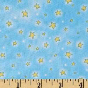  44 Wide High Low Fast Slow Stars Light Blue Fabric By 