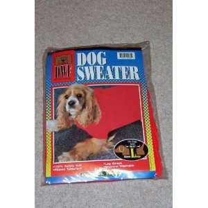  Dog Sweater    Red Acrylic Sweater Fits Dogs Size 18 to 