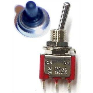   OFF   ON   OFF Toggle Switch with Silicone Boot 5A/120V AC 2A/250V AC