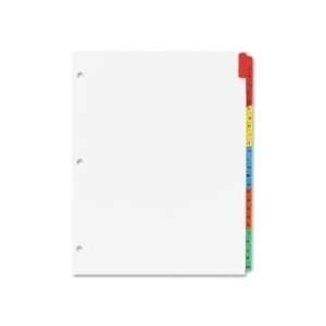  Sparco A Z Quick Index Dividers With Contents Page   White 