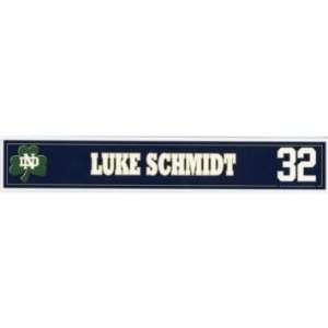  Luke Schmidt Notre Dame Game Used Locker Tag vs. Stanford 
