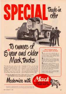 1950 Mack Trucks Special Trade In Offer print ad  