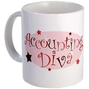  Accounting Diva red Office Mug by  Kitchen 