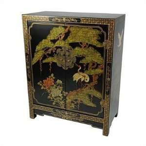   Oriental Furniture Chinese Black Lacquer Cabinet LCQ 38 BL Furniture