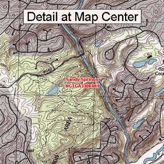 USGS Topographic Quadrangle Map   Sandy Springs, Georgia (Folded 